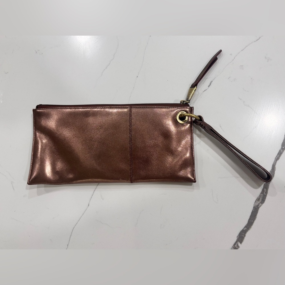 HOBO - Vida Leather Wristlet - Bronze - Picture 2 of 9